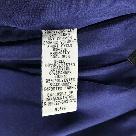 Jessica McClintock Strapless Cocktail Dress Purple - Picture 6 of 8